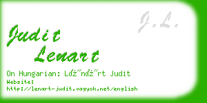 judit lenart business card